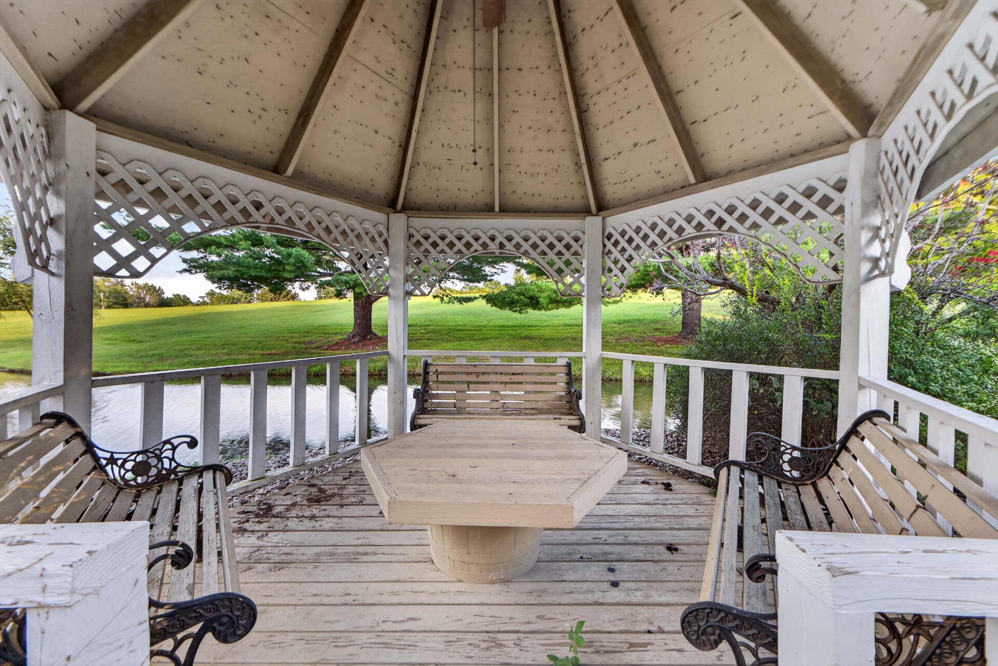Inside the gazebo